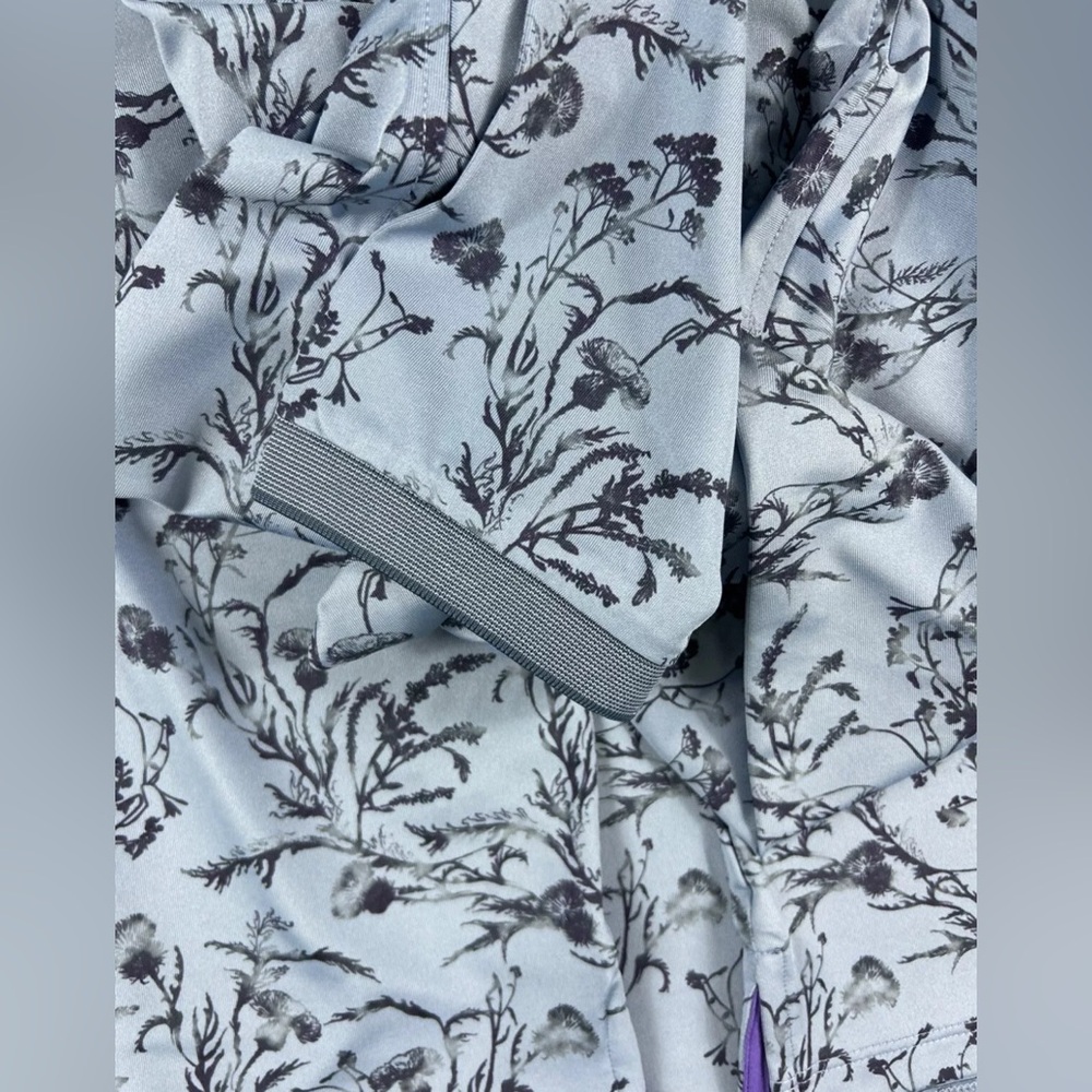 Greyson Golf Shirt Polo Water Thistle Print XL Blue Polyester Spandex - Picture 5 of 7